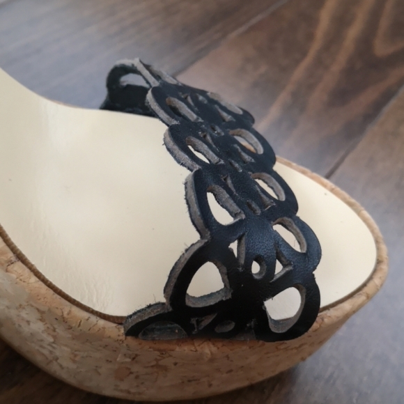 Cork platform heeled sandals EUR 36 in black - Picture 11 of 11